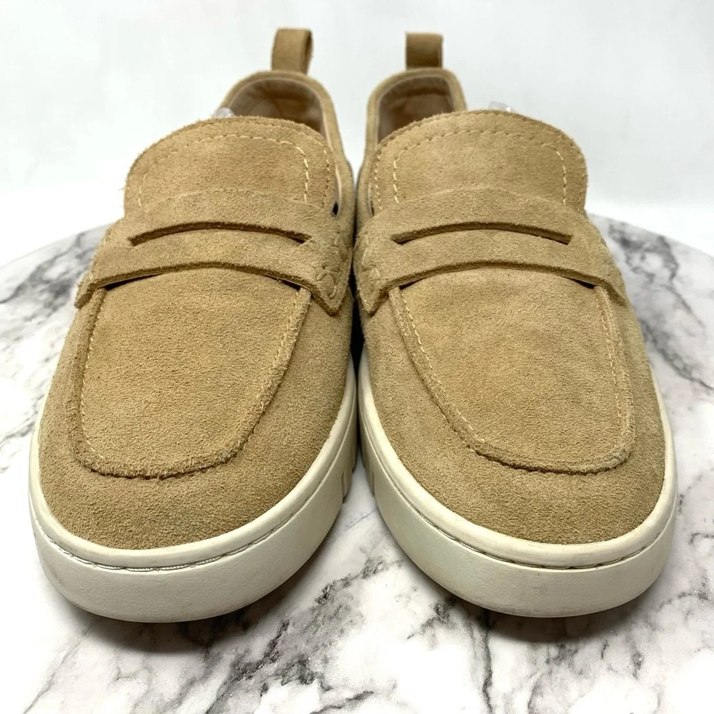 Vionic Uptown Hybrid Sand Suede Lug Sole Comfort Loafers 9 Classic Preppy Sporty - Picture 4 of 15